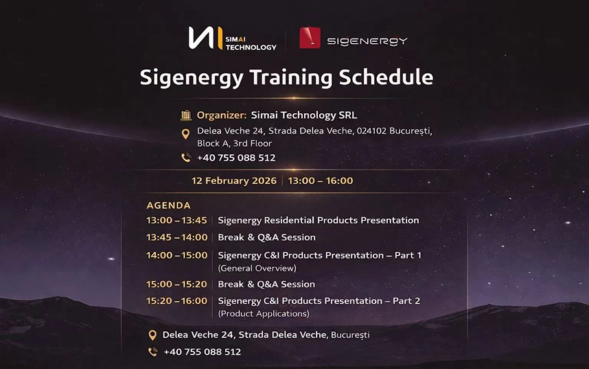 SIMAI Technology găzduiește Training Sigenenergy &icirc;n București